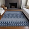 Homeroots 3' X 5' Navy Blue And Denim Blue Tribal Washable Indoor Outdoor Area Rug 582572 - alternate 4