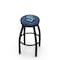 Holland Bar Stool Co 36" Black Wrinkle Seattle Kraken Swivel Bar Stool with Accent Ring L8B2B36SeaKrk - alternate 1