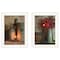 Homeroots Set Of Two Country Candlelight White Framed Print Wall Art, 2PK 407085 - alternate 1