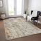 Homeroots 5' X 8' Terra Cotta Beige And Dark Gray Abstract Washable Indoor Outdoor Area Rug 605525 - alternate 3