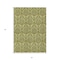 Homeroots 3' X 5' Green Damask Washable Non Skid Indoor Outdoor Area Rug 563883 - alternate 5