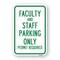 Signmission Faculty And Staff Parking Only Permit Required, Heavy-Gauge Aluminum, 18" x 24", A-1824-25200 A-1824-25200 - alternate 1