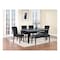Homeroots 66" Dark Gray Faux Marble and Wood Dining Table 564897 - alternate 3