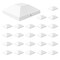 Nuvo Iron 4-in x 4-in White Rigid Plastic Pyramid Post Cap - MP24 PCP23-WEC-MP24 - alternate 1