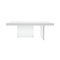 Homeroots 79" White And Clear Rectangular Manufactured Wood And Glass Dining Table 486030 - alternate 1