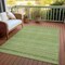 Homeroots 8' X 10' Fern Green And Sage Striped Washable Indoor Outdoor Area Rug 615341 - alternate 6