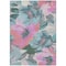 Homeroots 10' X 14' Teal Blue And Aqua Floral Washable Indoor Outdoor Area Rug 611101 - alternate 4