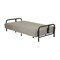 Homeroots 79" Gray Fabric Convertible Futon Steel Sleeper Reclining Sofa 719577 - alternate 4