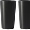 Homeroots Set of Two Black Heavy Duty Plastic Cylindrical Planter Pots 719609 - alternate 2