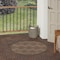 Homeroots 4' Dark Brown And Light Brown Round Geometric Indoor Outdoor Area Rug 573904 - alternate 5