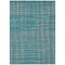 Homeroots 5' X 8' Teal Blue Gray And Brown Striped Washable Indoor Outdoor Area Rug 597434 - alternate 5