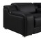Homeroots Black Italian Leather Power Reclining U Shaped Eight Piece Corner Sectional With Console 632562 - alternate 4