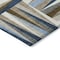 Homeroots 8' X 10' Navy Blue Brown And Beige Geometric Washable Indoor Outdoor Area Rug 598283 - alternate 3
