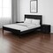 Homeroots Three Piece Black Solid Wood Bedroom Set 523669 - alternate 3