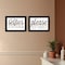 Homeroots Set Of Two No Selfies When Seated 2 Black Framed Print Bathroom Wall Art, 2PK 408215 - alternate 2
