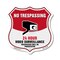 Signmission No Trespassing Shield Sign 24 Hour Video, 18 Inch X 18 Inch, Plastic Sign SHI-P-18-420 - alternate 1