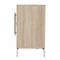 Homeroots 32in Natural and Chrome Mirrored Circle Double Door Bar Cabinet 401695 - alternate 1