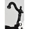 Kingston Brass Two-Handle Wall Mount Bridge Kitchen Faucet with Brass Sprayer, Matte Black KS2440PXBS - alternate 4