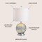 Jonathan Y Krister 20.5" Glass/Metal LED Table Lamp, Silver/Ivory JYL1041A - alternate 5