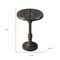 Homeroots 24" Bronze Metal Round Pedestal End Table 634875 - alternate 4