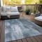 Homeroots 3' X 5' Teal Abstract Washable Non Skid Indoor Outdoor Area Rug 563622 - alternate 4