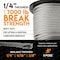 Xpose Safety 7 x 19 Galvanized Steel Aircraft Cable Wire, 1/4, 250' Reel, 7,000 lb Break Strength Rope GAC14-250-X - alternate 5