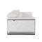 Homeroots 89" White Italian Leather Sofa With Chrome Legs 476519 - alternate 5