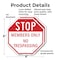 Signmission Stop Members Only No Trespassing, 6 inch X 6 inch, Plastic Sign, 2PK OC-P-2PACK-6-221 - alternate 3