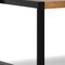 Homeroots 66" Natural and Black Solid Wood and Iron Frame Base Dining Table 640709 - alternate 4