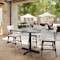 Flash Furniture 36" SQ Tabletop, Seamless Surface Technology, Gray Faux Concrete, 30x30 Black Table Height X-Base ST-SQ36-CMGY-T3030-GG - alternate 4