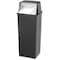 Safco 21 gal. Steel, Rigid Plastic Round Trash Can, Black 9893 - alternate 1