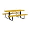 Leisure Craft Rectangle Portable Picnic Table, Yellow, 6 ft L T6XPP-YELLOW - alternate 1