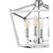 Jonathan Y Plains 12" 4-Light Modern Farmhouse Metal Open-Frame Pagoda LED Semi Flush Mount Mini Lantern, Chrome JYL7610C - alternate 4