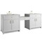 James Martin Vanities Bellshire 96" Dual Vanity Set w/24" Make-Up Counter, Bright White w/3 cm Ethereal Noctis Silestone T 660-VMC96-BW-3ENC - alternate 3