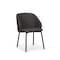 Homeroots Gray and Black Fabric and Wood Dining Side Chair 605668 - alternate 4