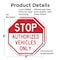 Signmission Stop Authorized Vehicles Only, 6 inch X 6 inch, Plastic Sign, 2PK OC-P-2PACK-6-309 - alternate 4