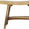 Homeroots Contemporary Teak Outdoor Bench In Natural Finish 376727 - alternate 4