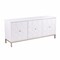 Homeroots 59in White and Gold Sideboard with Three Doors 401681 - alternate 4