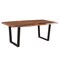Homeroots 78" Brown And Black Solid Wood And Metal Dining Table 521824 - alternate 6