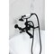 Kingston Brass 7-Inch Wall Mount Tub Faucet with Hand Shower, Matte Black CC541T0 - alternate 4