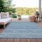 Homeroots 8' X 10' Denim Blue And Teal Blue Geometric Washable Indoor Outdoor Area Rug 610687 - alternate 7