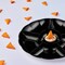 Smarty Had A Party Black Big 6Partition Round Disposable Plastic Trays 24 Trays, 24PK 2669-B-CASE - alternate 7