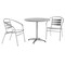 Flash Furniture Round Table Set, Aluminum, Plastic, Stainless Steel, Grey TLH-ALUM-32RD-017BCHR2-GG - alternate 1