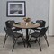 Regency Round Kobe Breakroom Table W/ 4 M Stack Chairs, 36 in W, 36 in L, Noble Oak TKB36RNDNO47BK - alternate 5