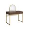 Homeroots 42" Gold Mirrored Vanity Table with Mirror With Two Drawers 486500 - alternate 1