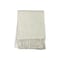 Homeroots 50" X 67" Cream And Sand Cotton Blend Woven Plaid Throw Blanket with Fringe 632904 - alternate 1