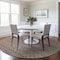 Homeroots 8' Brown And Ivory Round Chevron Washable Indoor Outdoor Area Rug 612246 - alternate 4