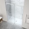 Anzzi 76''x57-60'' Sliding Frameless Shower Door in Polished Chrome with Alcove Center Drain Shower Base SD-5902201C-CH - alternate 7