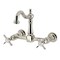 Kingston Brass Two-Handle Wall Mount Bridge Kitchen Faucet, Polished Nickel KS1266BEX - alternate 1