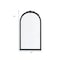 Homeroots 42" Black Crowned Top Antiqued Glass Arch Framed Accent Mirror 485096 - alternate 5